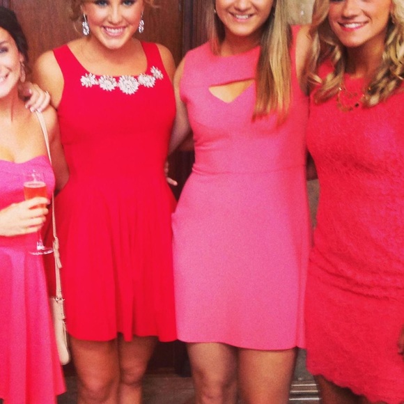 French Connection Coral Pink Dress - Picture 6 of 6